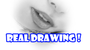 鉛筆画のリアル画で唇を描く方法