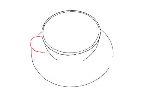 ラテアートのカップの絵の書き方 初心者でも簡単なイラスト ３度見される絵を描こう リアル絵の描き方