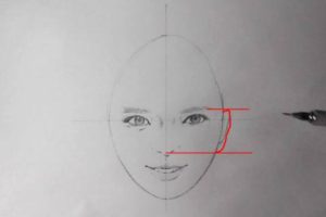 リアル絵の顔のアタリの描き方画像7