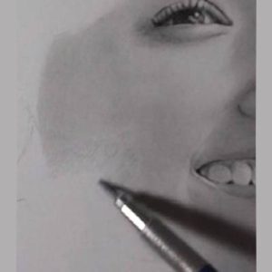 鉛筆画のリアルな絵の肌のぼかし方2