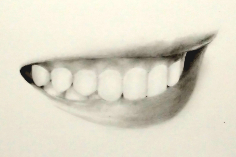 リアルな歯の見える唇の書き方 鉛筆画のリアルな絵の描き方 ３度見される絵を描こう リアル絵の描き方