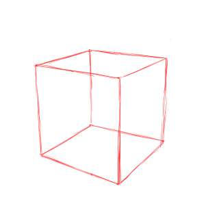 リアルな絵の描き方-立方体のスケッチの書き方08