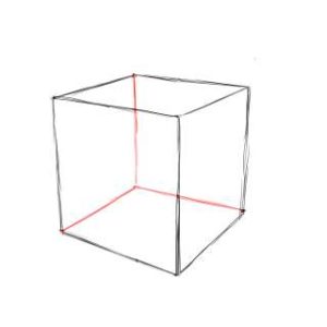 リアルな絵の描き方-立方体のスケッチの書き方09