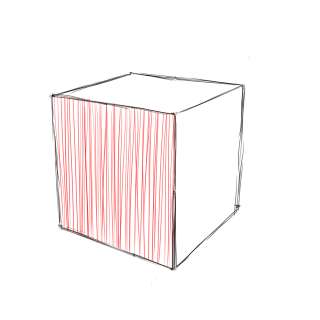 リアルな絵の描き方-立方体のスケッチの書き方10