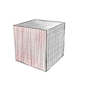 リアルな絵の描き方-立方体のスケッチの書き方14