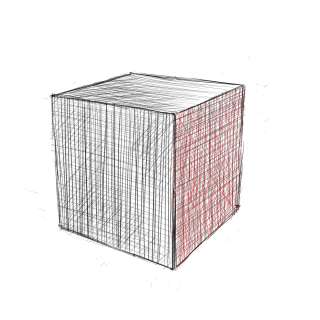 リアルな絵の描き方-立方体のスケッチの書き方15