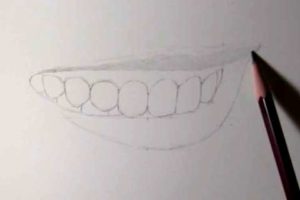 リアルな絵の描き方－歯の描き方10