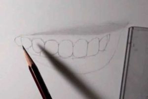 リアルな絵の描き方－歯の描き方13