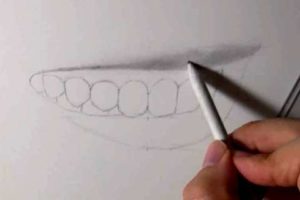 リアルな絵の描き方－歯の描き方15
