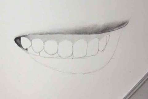 リアルな絵の描き方－歯の描き方18