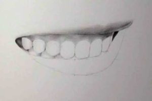 リアルな絵の描き方－歯の描き方20