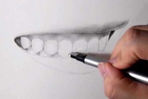 リアルな絵の描き方－歯の描き方21