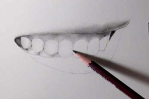 リアルな絵の描き方－歯の描き方22