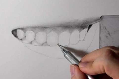 リアルな絵の描き方－歯の描き方24