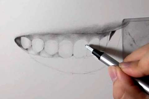 リアルな絵の描き方－歯の描き方25