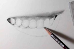リアルな絵の描き方－歯の描き方28