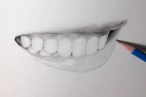 リアルな絵の描き方－歯の描き方30