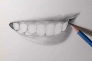 リアルな絵の描き方－歯の描き方34