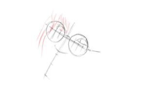 メガネの女性の絵の描き方-初心者でも簡単なイラスト5