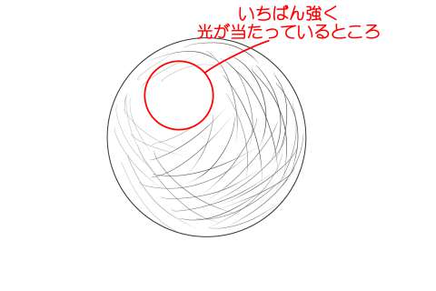 リアルな絵の描き方ー球体のデッサンの書き方２－２