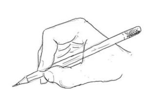 初心者でも簡単な絵の描き方-鉛筆を持った手の描き方12