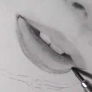 唇の絵の書き方－リアルな鉛筆画の描き方15