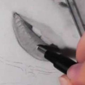 唇の絵の書き方－リアルな鉛筆画の描き方18