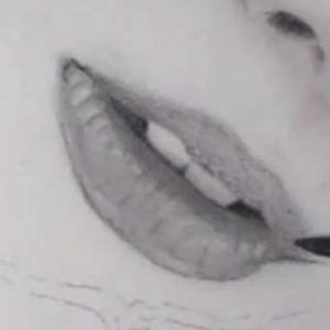 唇の絵の書き方－リアルな鉛筆画の描き方19