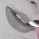 唇の絵の書き方－リアルな鉛筆画の描き方21