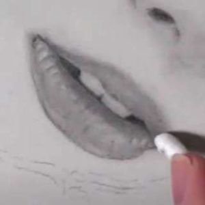 唇の絵の書き方－リアルな鉛筆画の描き方25