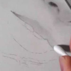 唇の絵の書き方－リアルな鉛筆画の描き方5