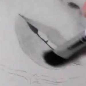 唇の絵の書き方－リアルな鉛筆画の描き方9