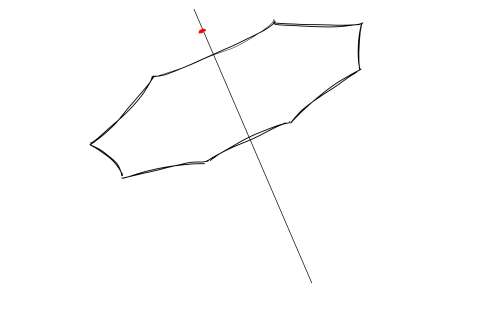 初心者でも簡単な傘の絵の描き方13