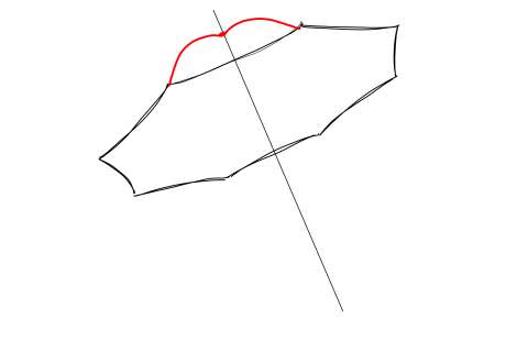 初心者でも簡単な傘の絵の描き方14