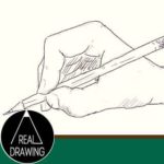 初心者でも簡単な絵の描き方-鉛筆を持った手の描き方サムネイル-セピア