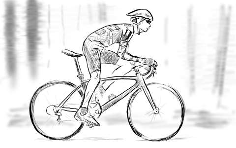 自転車の絵の描き方 完成作品 ３度見される絵を描こう リアル絵の描き方