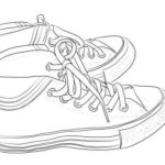 なぞり絵ｰひも靴の描き方